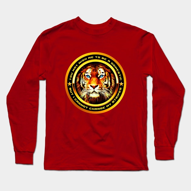 Domestic Tiger Long Sleeve T-Shirt by Insignis